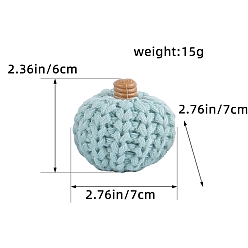 Светло-Синий Хэллоуин тканые украшения из тыквы из полиэстера, для машины, вечеринка, украшения для домашнего рабочего стола, голубой, 70x70x60 мм