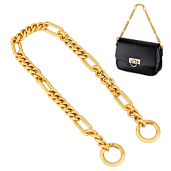 Золотой Алюминиевые витые цепи для удлинителей сумок, с кольцами, золотые, 435 мм