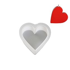 Белый Силиконовые формы для свечей в виде сердечек своими руками, формы для литья смолы, для уф-смолы, белые, 80x81x26 мм