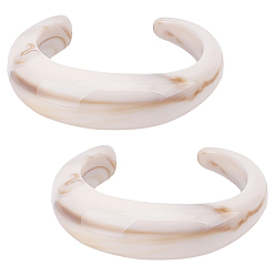 Белый Непрозрачные акриловые браслеты-манжеты для женщин, белые, 7/8 дюйм (2.1 см), внутренний диаметр: 1-3/4 дюйм (4.55 см) x 2-3/8 дюйм (6.1 см)