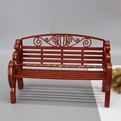 Коричневый Мини-парковое кресло, аксессуары для кукольного домика с микро-ландшафтом, притворяясь опорными украшениями, коричневые, 220x88x140 мм