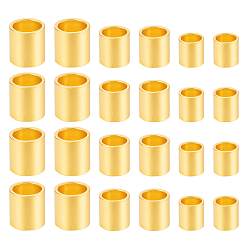 Золотой 90 шт. 3 стили s925 бусины-трубочки из стерлингового серебра, трубка, золотые, 1.4~2x1.2~2 мм, отверстие : 0.6~1.6 мм, 30 шт / стиль