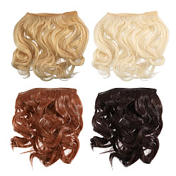 (52) Непрозрачная лаванда 4шт. 4 цвета, парик для куклы, длинные кудрявые волосы, для девочек своими руками bjd makings аксессуары, разноцветные, 1000x150~160x1 мм, 1 шт / цвет