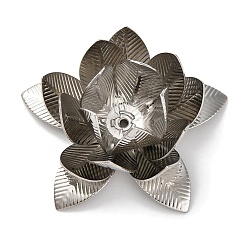 Платина Стойки обшивки латунь крышки шарика, без свинца и без кадмия, долговечный, цветок, платина, 27.5x29x13.5 мм, отверстие : 0.8 мм