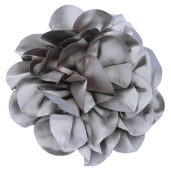 Темно-Серый 1броши из полиэстера, цветок, темно-серый, 200 мм