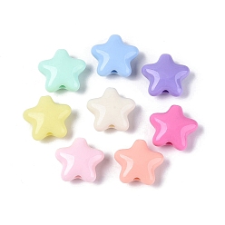 (52) Непрозрачная лаванда Непрозрачные пластиковые бусины, звезда, разноцветные, 20x21.5x10 мм, отверстие : 3.2 мм, Около 251 шт / 500 г