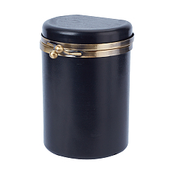 Antik Bronze Lippenstiftbox aus Kunststoff, mit Eisen-Befund, d-förmig, Antik Bronze, 7x7.3x9.8 cm