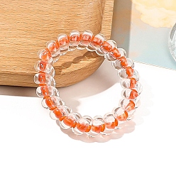 Оранжево-Красный Пластиковые резинки для волос, для девочек или женщин, резинка для волос / резинки для волос, оранжево-красный, 55x10 мм