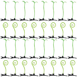 Mixed Shapes 32 шт 2 стиль фасолевые ростки пластиковые заколки для волос из кожи аллигатора, зеленый горошек милый цветок трава заколки украшение для девочек, разнообразные, 71~78 мм, 16 шт / стиль