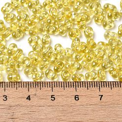 Gold Baking Glass Seed Beads, Peanut, Gold, 5.5~6x3~3.5x3mm, Hole: 1~1.2mm