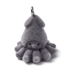 Cuttlefish Подвески из смолы в виде морских организмов, с железной платиной петлей, каракатица, 21.5x17.5x17 мм, отверстие : 2 мм