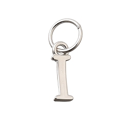 Letter I 925 стерлингов серебряные подвески, буквы, Буква "i", 10x3x1 мм, отверстие : 4 мм