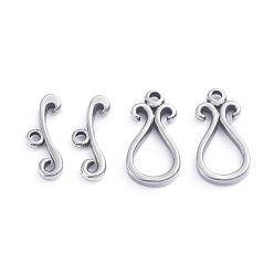 Stainless Steel Color 304 Stainless Steel Toggle Clasps, Teardrop, Stainless Steel Color, teardrop,: 18.5x9.5x2.5mm, Hole: 1.5mm, Bar: 6.5x16.5x2.5mm, Hole: 1.5mm