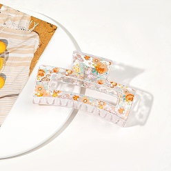 Цветок Пластиковые заколки-коготь для волос для женщин и девочек, цветок, 85x48x40 мм