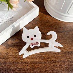 Seashell Color Acrylic Cat Claw Clip, Versatile Hair Accessory for Women, Seashell Color, 60x40mm