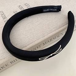 Черный Ткань ленты для волос, аксессуары для волос для женщин и девочек, чёрные, 155x130 мм