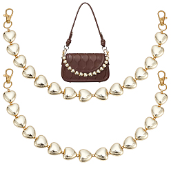 Золотой Ccb пластиковое сердце из бисера кошелек декоративные цепочки, принадлежности для сумок, золотые, 370 мм