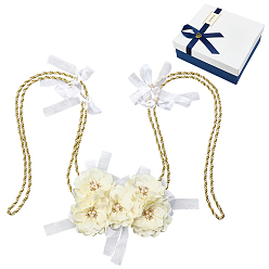 пшеница Корсажи на запястье из полиэстера для свадьбы, партийные украшения, цвет пшеницы, 1580 мм