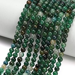Fuchsite Бусины из натурального фуксита, гладкий круглый, 4.5~4.8 мм, отверстие : 0.7 мм, около 85~89 шт / нитка, 14.96''~15.28'' (38~38.8 см)