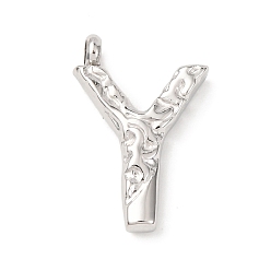 Letter Y 304 подвески из нержавеющей стали, письмена, Письмо Y, 21x14x4 мм, отверстие : 2.5 мм