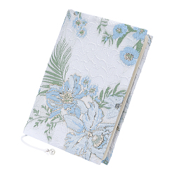 Светло-Синий Тканевые обложки для книг, обертки для ноутбука, прямоугольник с цветочным узором, голубой, 215x162x2.5 мм