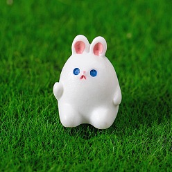 Кролик Милые фигурки животных из смолы, микропейзаж украшение домашнего рабочего стола, кролик, 20x17 мм