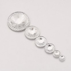Clear Resin Cabochons, Faceted, Cone, Clear, 30x8mm