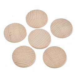 Светло-коричневый Листы буковой древесины, незаконченная древесина, плоско-круглые, загар, 49~50x5 мм