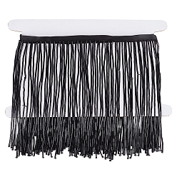 Черный 1 лента с кисточками из пластиковых бусин, бисерная отделка, с полиэфирным кордом, для юбки, занавес, чёрные, 165~170 мм