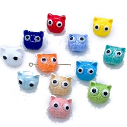 (52) Непрозрачная лаванда Полимерная глина бисера, Кошки, разноцветные, 16 мм