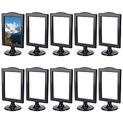 Черный 10шт. 2стили, двусторонняя подставка для демонстрации дизайна ногтей из ПВХ, прямоугольные, чёрные, 8.85~9x11.4~12x19~20.8 см, 5 шт / стиль