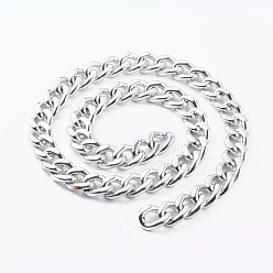 Платина Уф-покрытие ручной работы из абс-пластика, витые цепочки, платина, Коннекторы : 33x25x8 мм, 39.37 дюйм (1 м) / прядь
