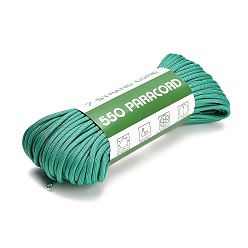 Turquoise 550 Paracord Polyester Parachute Cord, 7 Strand Core Cord, Round, Turquoise, 4mm, about 33.90 Yards(31m)/Bundle