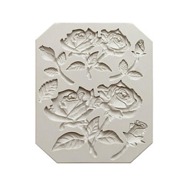 June Rose Силиконовые формы, формы помады, формы для литья смолы, коврик с текстурой глины, июньская роза, 117x91x10 мм