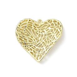 Сердце Подвески из сплава , стойки покрытие, золотые, сердце, 27x28.5x3 мм, отверстие : 1.4 мм