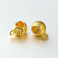 Золотой Поручни из бочкового сплава, петля под залог, золотые, 12x7x8 мм, отверстие : 2 мм, внутренний диаметр: 5 мм