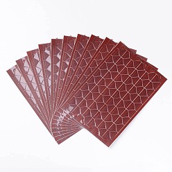 Brown Triangle DIY PVC Label Paster Picture Stickers, Brown, 11x15mm, about 102pcs/sheet
