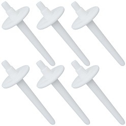 White Plastic Empty Spools for Wire, Thread Bobbins, White, 6.55x2.55cm