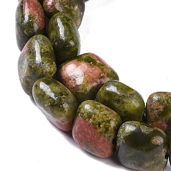 Unakite Natural Unakite Beads Strands, Square, 8.5x8.5x5mm, Hole: 1.6mm, about 50pcs/strand, 16.34''(41.5cm)