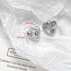 Сердце Платинового сплава подвески, сердце, 16x16 мм