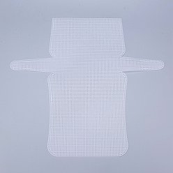 White Plastic Mesh Canvas Sheets, for Embroidery, Acrylic Yarn Crafting, Knit and Crochet Projects, White, 41.8x45.8x0.15cm, Hole: 2x2mm