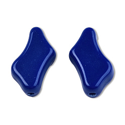 Темно-Синий Непрозрачные акриловые бусины, самородки, темно-синий, 21x13x7 мм, отверстие : 1.6~1.8 мм, Около 450 шт / 500 г