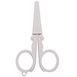 Светло-серый Ножницы из нержавеющей стали, ножницы для вышивания, швейные ножницы, с пластиковой ручкой, светло-серый, 106x63 мм