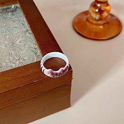 Сиена Кольца из смолы для женщин, форма кошки, цвет охры, внутренний диаметр: 17 мм