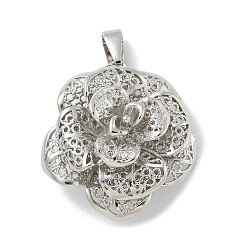 Платина Стойки обшивки латунные подвески, долговечный, без свинца и без кадмия, , платина, 33x31.5x16.5 мм, отверстие : 5x8 мм