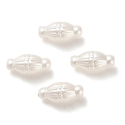 Blanc Perles acryliques abs, ovale, blanc, 13x6mm, Trou: 2mm