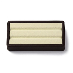 Бледно-Золотистый Подставки для дисплеев из искусственной кожи и дерева с прорезями, стенды для демонстрации алмазов, прямоугольные, бледно золотарник, 6x12.5x3 см, Внутренний диаметр: 11.35x5.1 cm