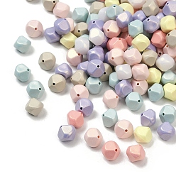 (52) Непрозрачная лаванда Непрозрачные акриловые бусины с УФ-покрытием, радужный, восьмиугольник, граненые, разноцветные, 13.5x13 мм, отверстие : 1.8 мм, 462 шт / 500 г