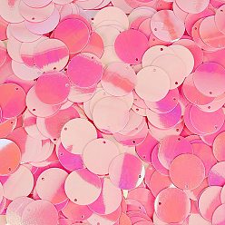 Ярко-Розовый 80 подвески из ПВХ-пластика, плоско-круглые, ярко-розовый, 20x0.3 мм, отверстие : 1.1 мм