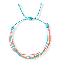 Темный Голубой Регулируемые плетеные браслеты из синтетического волокна и плюшевого шнура, счастливые браслеты для женщин, темные голубые, 7-7/8 дюйм (20 см), внутренний диаметр: 11 дюйм (28 см)